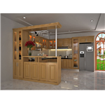Tủ Bếp Xanh có quầy Bar số 20
